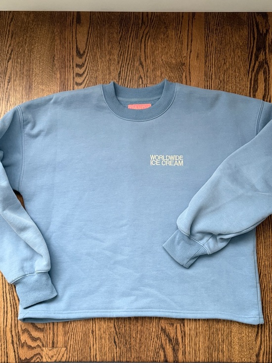 Dandy Del Mar Tops - Worldwide Ice Cream Women's Crewneck Sweatshirt - Dusty Blue